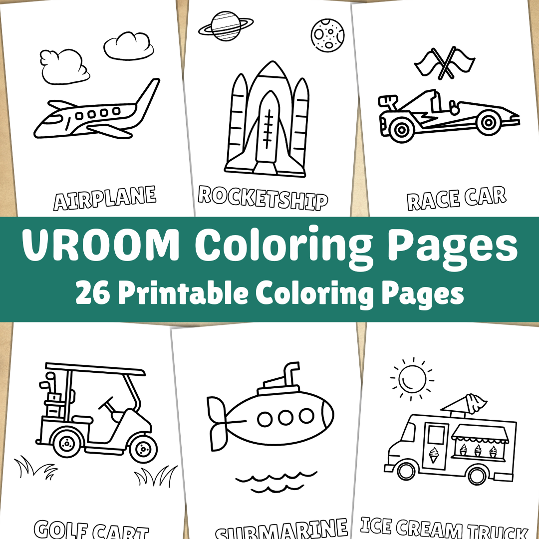 Things That Go VROOM Coloring Pages