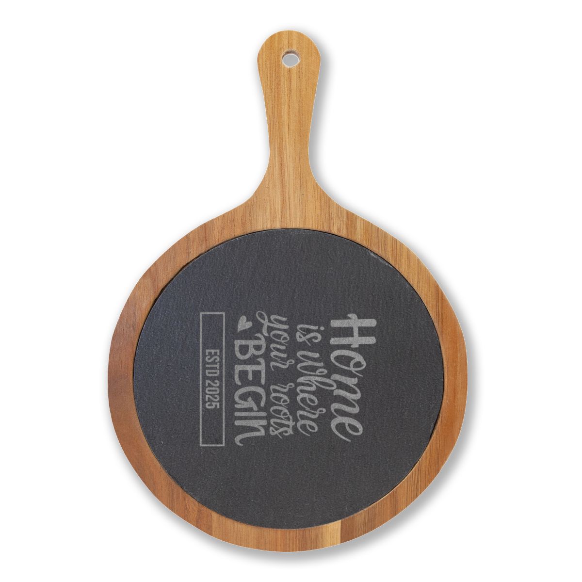 Custom Engraved Charcuterie Board - Home is Where Your Roots Begin