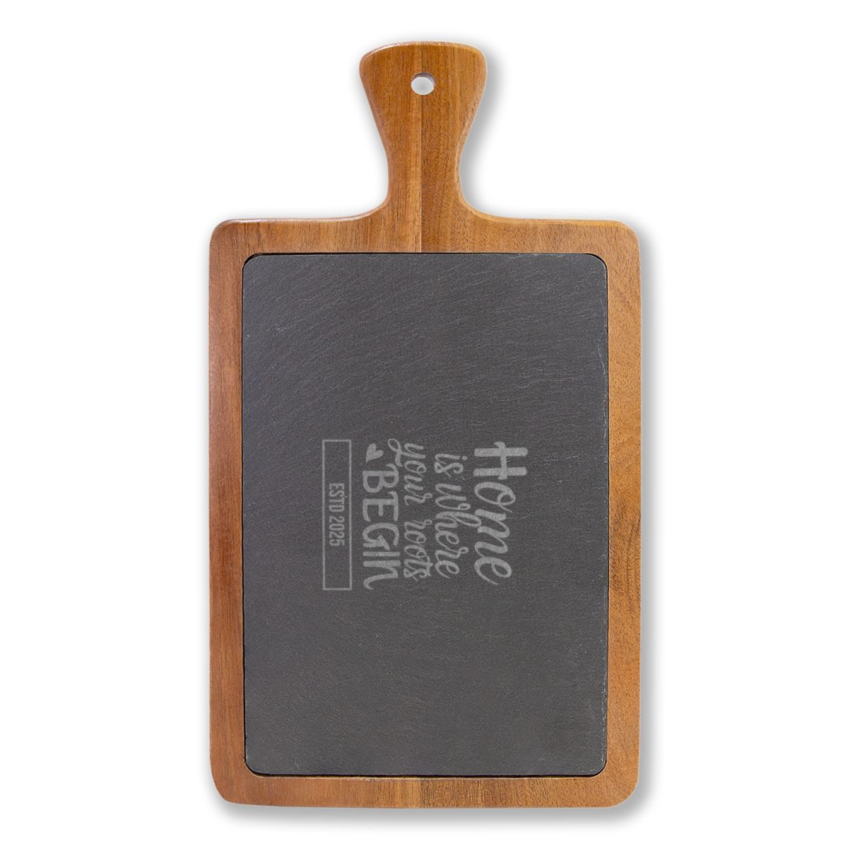 Custom Engraved Charcuterie Board - Home is Where Your Roots Begin